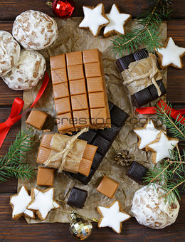 toffee, gingerbread and cookies for Christmas gifts