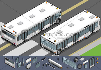 Airport Bus 03 Vehicle Isometric
