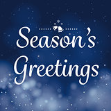 seasons greetings calligraphy card vector design