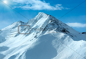 Silvretta Alps winter view (Austria). 