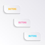 White vector blank progress buttons