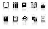 black book icons set