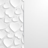 Abstract background with hearts. Vector illustration.