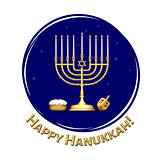 Happy Hanukkah Illustration