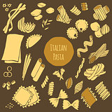 Italian Pasta Vector Set