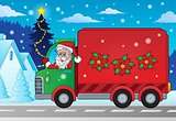 Christmas theme delivery car image 2