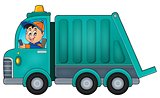 Garbage collection truck theme image 1