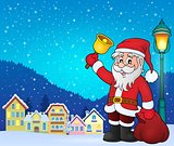 Santa Claus with bell theme image 3