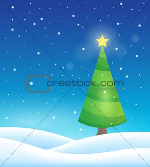 Stylized Christmas tree topic image 1