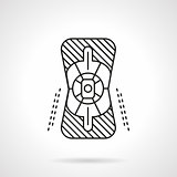 Knee protector flat line vector icon