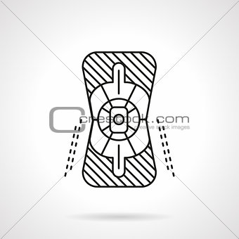 Knee protector flat line vector icon