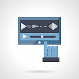 Flat color classic video player vector icon
