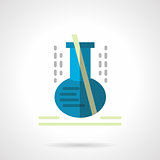 Laboratory glassware flat color vector icon