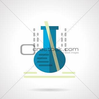 Laboratory glassware flat color vector icon