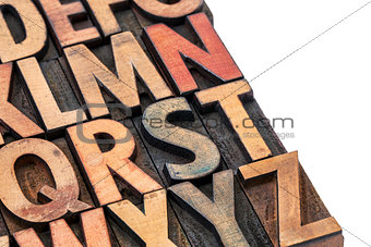 letterpress wood type abstract
