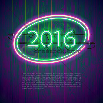 Ultraviolet Glowing Neon Sign 2016