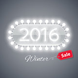 White Glowing Sign Winter Sale