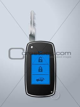 Car remote key with touchscreen
