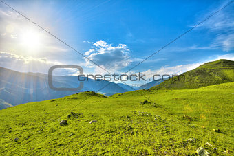 mountains landscape in Kazbeki region