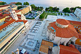 Zadar Forum square ancient architecture aerial view