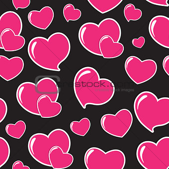 Heart Love Seamless Pattern Background Vector Illustration