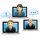 Business people conference call - video conference