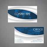 Blue scribbled map business card template