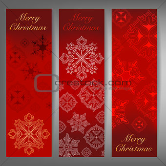 Merry Christmas and winter theme web banners