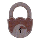 Rusty padlock