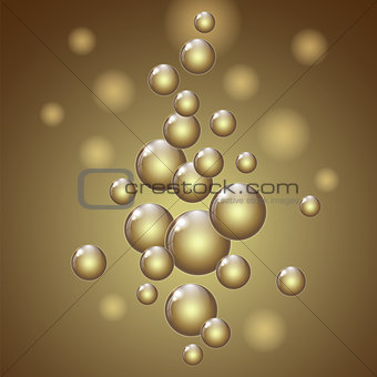 Abstract colorful background with the flying balls. 