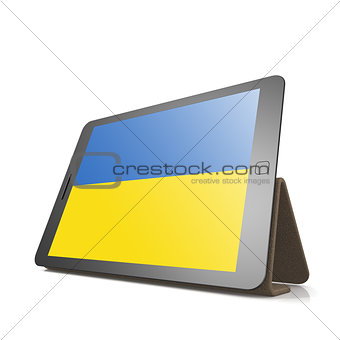 Tablet with Ukraine flag