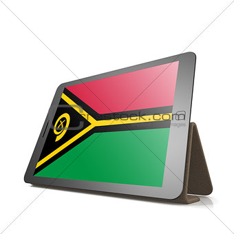 Tablet with Vanuatu flag