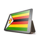 Tablet with Zimbabwe flag
