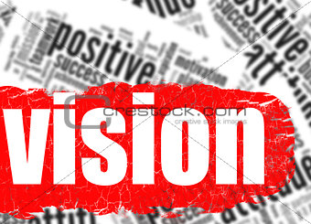 Word cloud vision business sucess concept