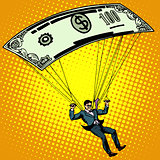 Golden parachute business concept cash compensation