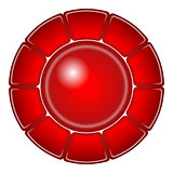 Red button with frame