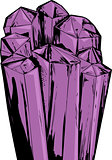 Purple Amethyst Quartz Crystals