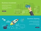 set of business banners
