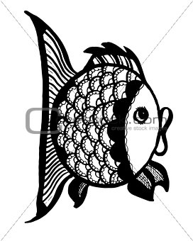 Graphic ornament fish