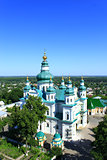 beautiful monastery with nice domes