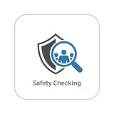 Safety Checking Icon. Flat Design.