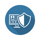 Personal Data Protection Icon. Flat Design.