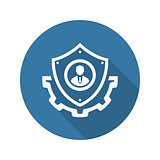 Security Services Icon. Flat Design.
