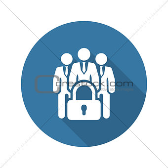 Business Security Icon. Flat Design.