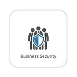 Business Security Icon. Flat Design.