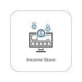 Income Store Icon. Business Concept.