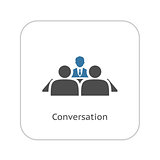 Conversation Icon. Flat Design.