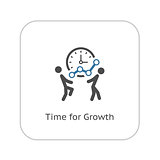 Time for Growth Icon. Business Concept.