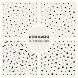 Vector Seamless Black And White Jumble Pattern