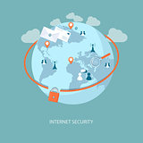 banner of internet security